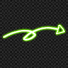 HD Green Neon Line Hand Drawn Arrow Pointing Right PNG