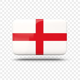 Glossy England Flag Button Icon PNG