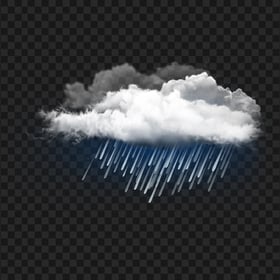 HD Realistic White Rain Cloud Rainy Day PNG