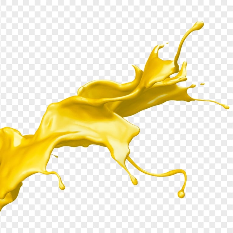 HD Yellow Mustard Sauce Splash PNG