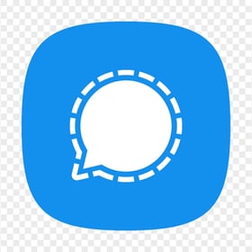 HD Beautiful Square Vector Blue Signal Messenger Icon PNG