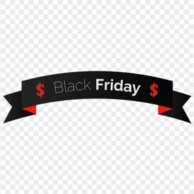HD Black Friday Ribbon Discount Sales PNG
