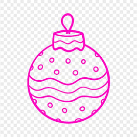 Transparent Pink Ornament Ball Line Icon