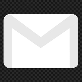 White HD Gmail Envelope Symbol Logo Icon