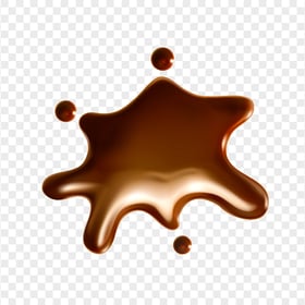 HD Melted Chocolate Drop Splash PNG
