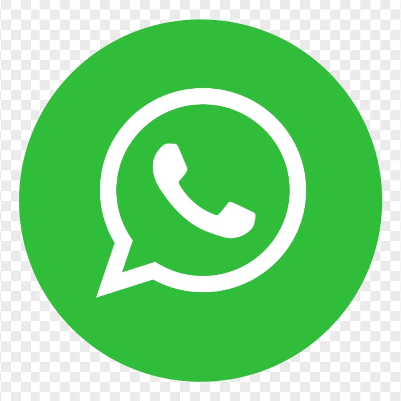 HD Round Circular Flat WhatsApp Green Logo Icon PNG