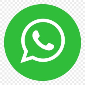 HD Round Circular Flat WhatsApp Green Logo Icon PNG