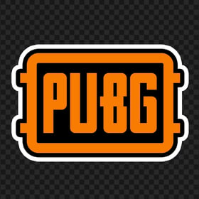 Orange PUBG Logo Stickers