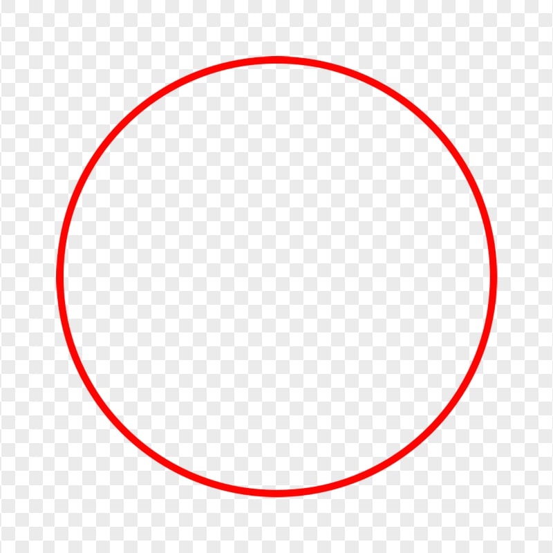 HD Red Outline Circle PNG