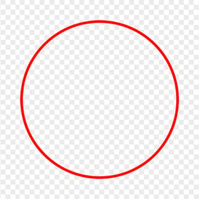 HD Red Outline Circle PNG