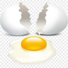 Vector Cracked Raw Egg HD Transparent Background