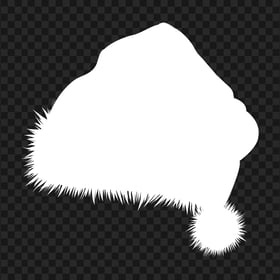 HD Christmas White Silhouette Santa Claus Hat Bonnet Illustration PNG
