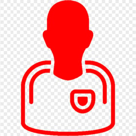 Transparent Red Football Player Icon Silhouette