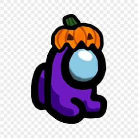 HD Purple Among Us Mini Crewmate Baby Pumpkin Hat PNG