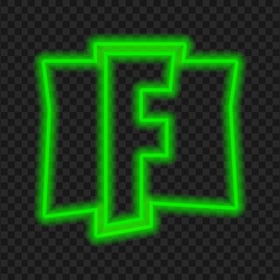 HD Fortnite Green Neon F Logo Letter PNG