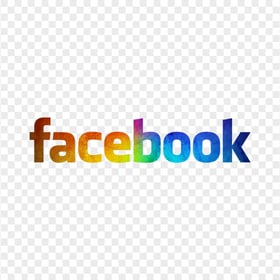 HD Facebook Rainbow Multicolor Text Logo PNG