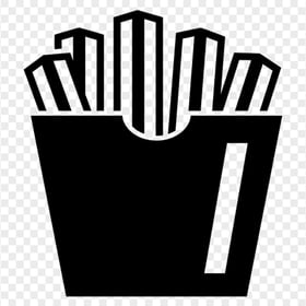 French Fries Cup Black Icon
