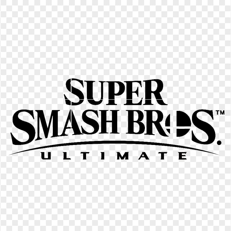 HD Super Smash Bros Ultimate Black Logo PNG