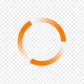 Round Loading Circle Orange Icon PNG