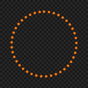 Circle Orange Dotted Border PNG