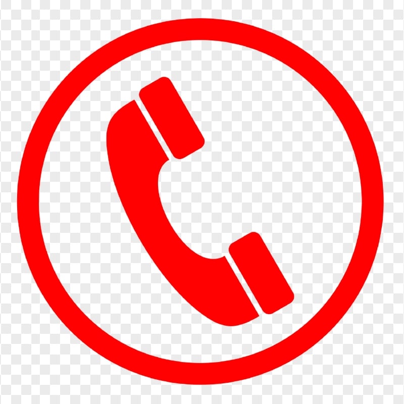 HD Red Round Circle Phone Icon PNG | Citypng