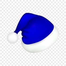 HD Blue Christmas Santa Claus Hat Vector Illustration PNG