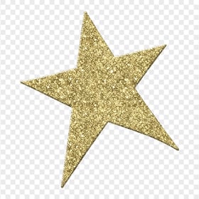 Yellow Gold Glitter Star