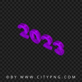 2023 Purple 3D Text Logo Numbers HD Transparent PNG