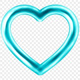 HD Aqua Blue Balloon Heart Love Valentine Day PNG