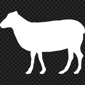 Sheep Animal White Silhouette PNG Image