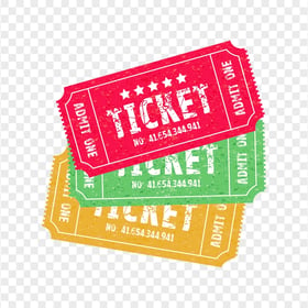 Three Tickets Icon Logo Clipart PNG