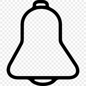 HD Black Line Bell Icon Transparent Background