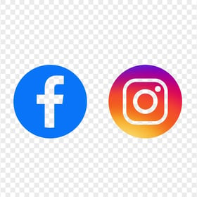 HD Facebook Instagram Round Logos Icons PNG