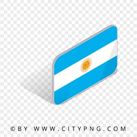 Argentina Isometric 3D Flag Icon PNG IMG