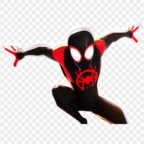 HD Black & Red Monster Spider Man Jumping PNG