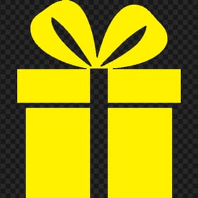 PNG Yellow Gift Box Silhouette Icon