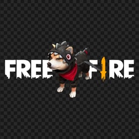 Shiba Pet Character With Free Fire Logo