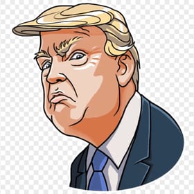 Donald Trump Curious Face Cartoon