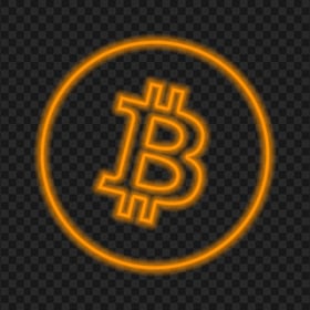 HD Neon Bitcoin Logo Icon PNG