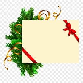 Christmas Decorated Greeting Card PNG Image