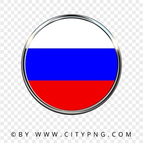 Russia Round Flag Icon FREE PNG