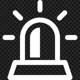 White Alarm Siren Icon PNG