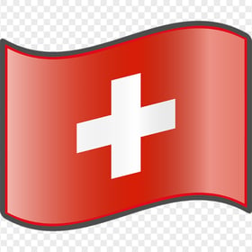Wavy Switzerland Swiss Icon Flag PNG