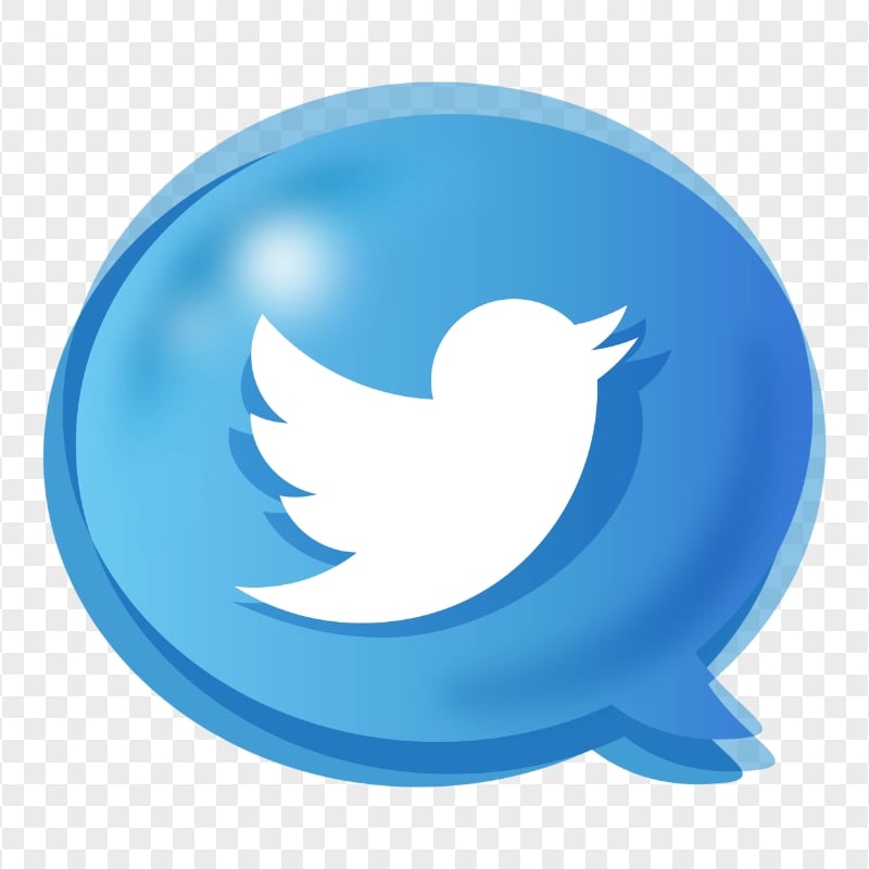 HD Twitter Bubble Message Icon PNG