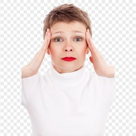 Sick Woman Dizzy Pain Migraine Headache Feeling