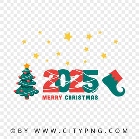 Vector 2025 Merry Christmas Red And Green PNG IMG