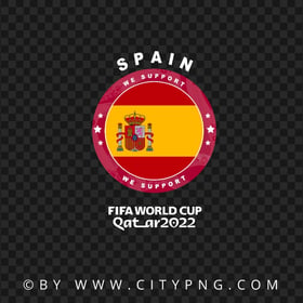 We Support Spain World Cup 2022 Logo PNG IMG