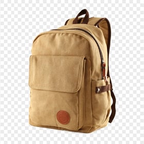 HD Beige Bag Backpack School PNG