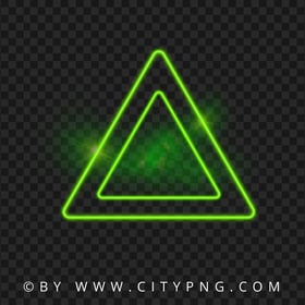 Neon Double Green Triangle With Flare Effect FREE PNG
