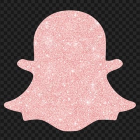 HD Rose Gold Glitter Snapchat Ghost Logo Icon Symbol PNG